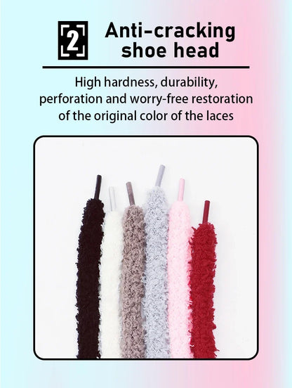 Fashion round plush laces Quality 1cm wide Sneakers Flats Casual laces Shoe accessories 80 /100 /120 /140 /160 Laces 1Pair