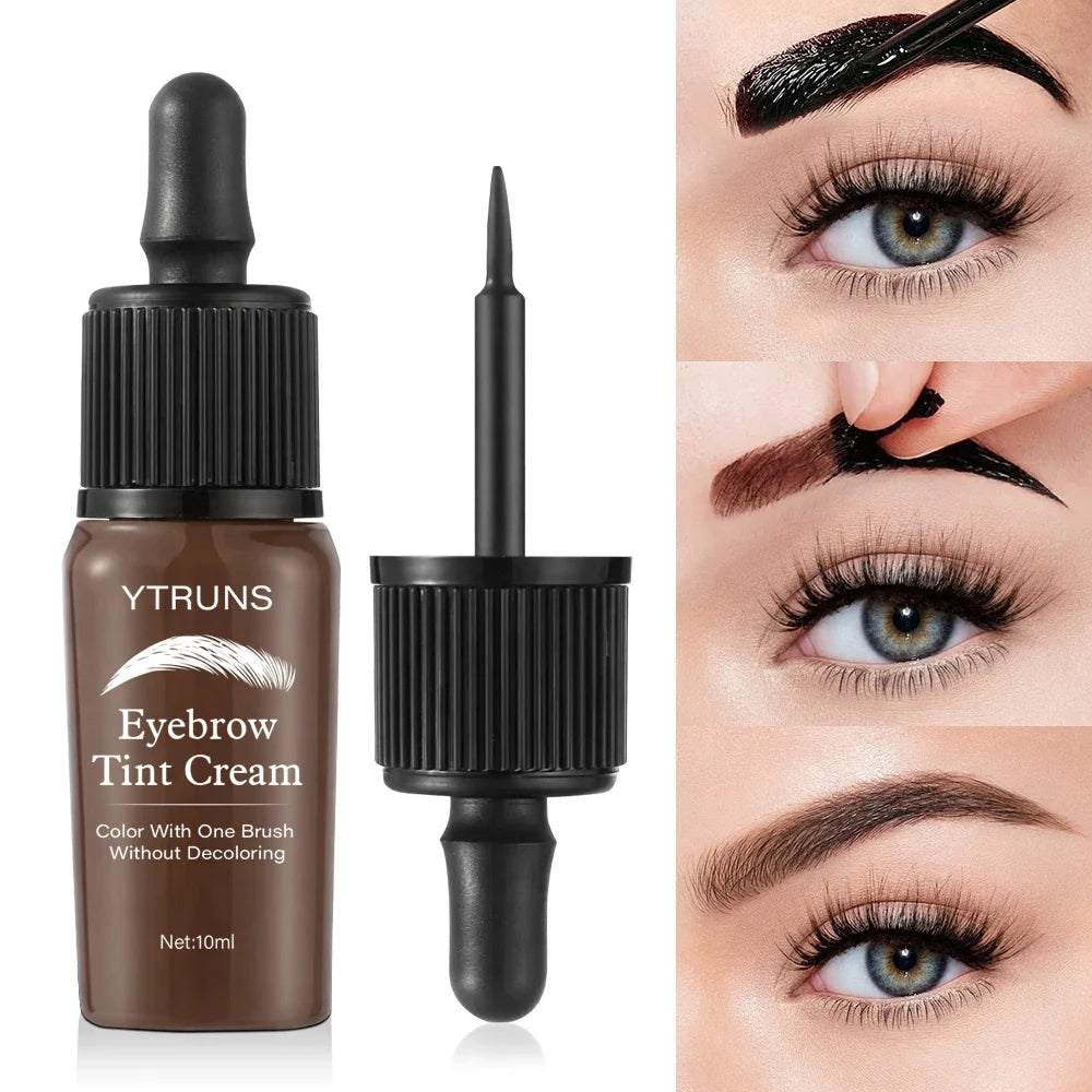 YTRUNS Peel Off Brow Tint, Long Lasting Eyebrow Dye Cream, Waterproof Sweatproof Smudge Proof Brow Makeup