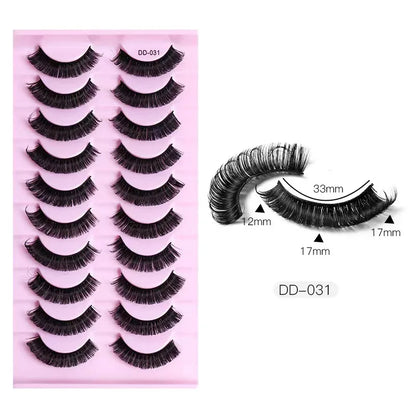 Faux mink eyelashes natural 3d mink lashes makeup volume false eyelashes in bulk cilio H13 E-08