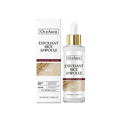 Rice Serum for Face Hydrating Brighten Skin Repair Smooth Facial Essence Gentle Exfoliation Remove Blackheads Collagen Ampoules
