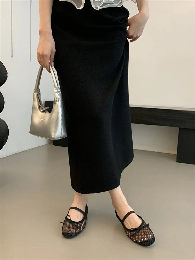 2025 New Luxury Spring/Summer Women Mesh Hollow Elastic Band Flat Bottom Non slip Casual Shoes Flat Bottom Shoes