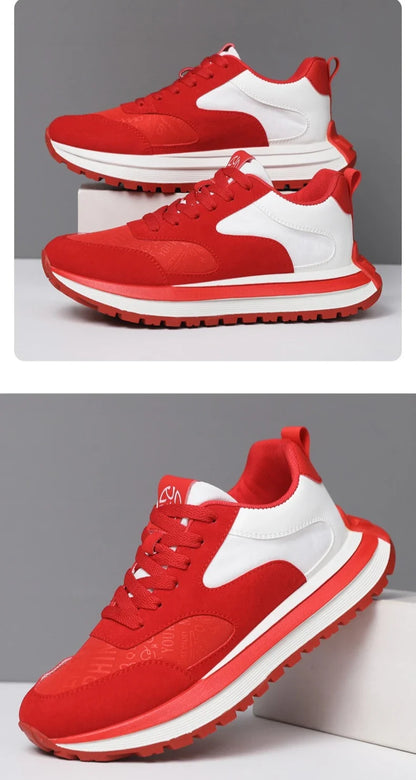 Men Shoes 2025 Spring Autumn New Fashion Comfortable Height Increase Casual Running Shoes Breathable Non Slip Platform Sneakers