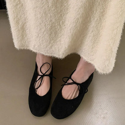 Fashion Butterfly-Knot  Women Flats With Shoes Casual Female Soft Footwear Round Toe Ladies Flats Slip On Shoes