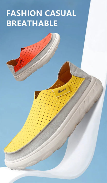 2026 New Men's Casual Shoes Fashion Comfortable Men's Shoes High Quality Leather Men Driving Shoes Handmade Flat Shoes Size 46