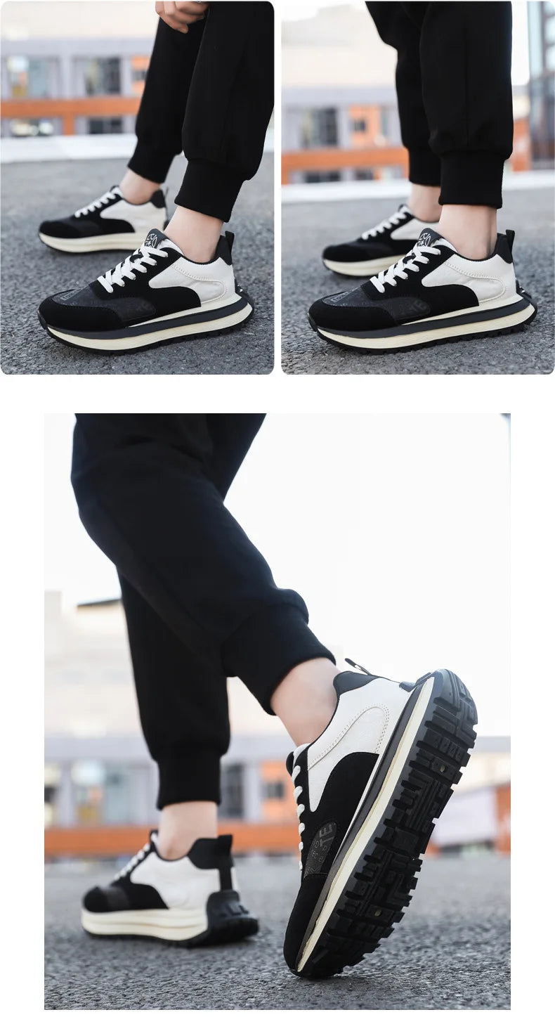 Men Shoes 2025 Spring Autumn New Fashion Comfortable Height Increase Casual Running Shoes Breathable Non Slip Platform Sneakers