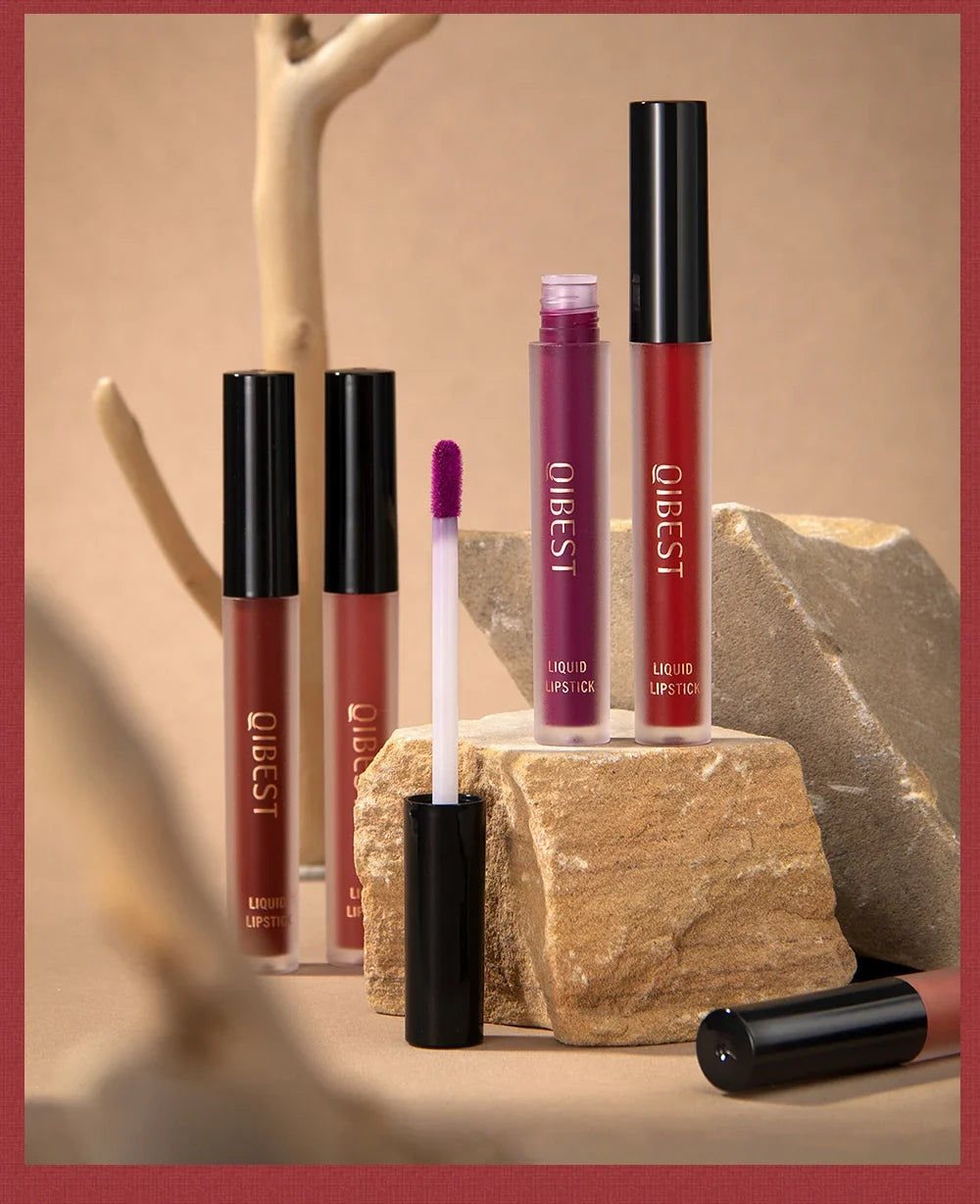 3pcs Matte Liquid Lipstick+Lip Liner Set Lip Glaze Makeup Nude Black Red Velvet Lip Gloss Long Lasting Lip Tint Cosmetics Kits
