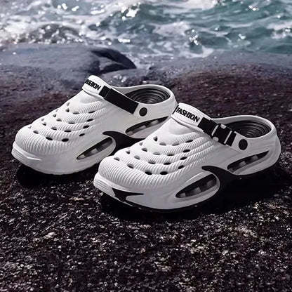 Fashion Hollow Out Thick Bottom Sports Sandals Men Eva Soft Sole Summer Clogs Sandals Men Non Slip Outdoor Driving Beach Sandles