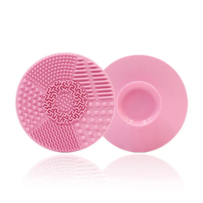 Silicone Makeup Brush Cleaner Folding Powder Puff Cleaning Bowl Eyeshadow Brushes Washing Soft Mat Beauty Tools Scrubber Box