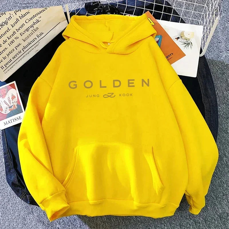 K-pop Printed Hoodies for Woman Jungkook Fans Hooded Sweatshirts Fall Winter Female Home Outdoor Comfort Casual Fashion Pullover