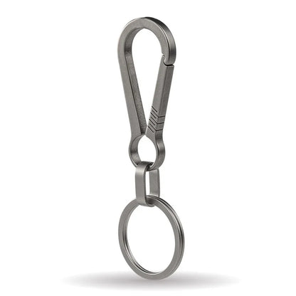 1PC Titanium Alloy Keychain Tiranium Buckle Key Ring Car Accessor Waist Hanging Chain Ring Buckles Opener EDC Outdoor Tool