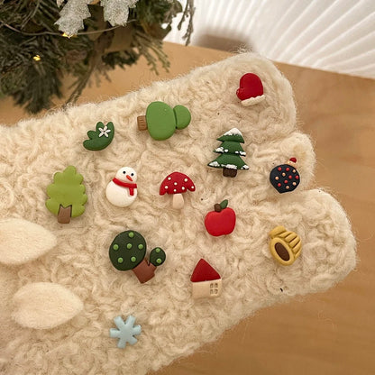 Christmas Atmosphere Polymer Clay Earrings Cutter Mold Mini Winter Gloves/House Shape Clay Mould Polymer DIY Clay Jewelry Tools