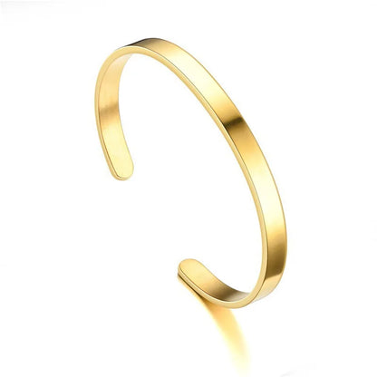 Stainless Steel Silver Color Men Snake Bone Chain Bracelet Simple Non-Fading Open Bracelet For Women Fashion Hip Hop Jewelry