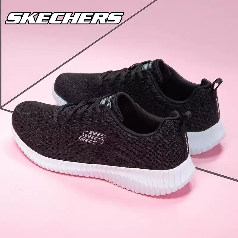 Skechers Women's Spring Shoes, Breathable Mesh Athletic Sneakers, Lightweight Running Shoes with Soft Soles 12980-GYPK