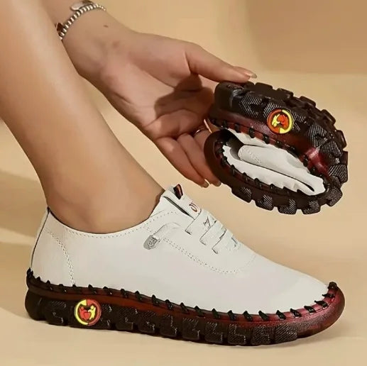 Sneakers Women's Shoes Loafers Lace Up Leather Flat New Spring Casual comfortable Mom Shoe Mujer Zapatos Chaussure Femme