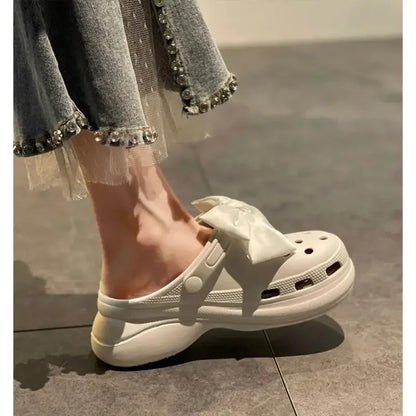 Cute Red Bow Shoe Charms for Crocs Designer DIY Bow-knot Wing Shoe Decorations High Quality Clogs Buckle Accessories New Fashion