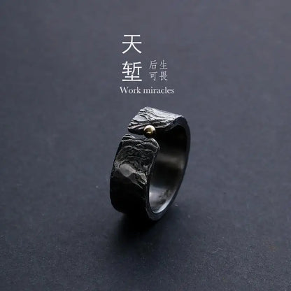 Men's high-end atmospheric ring original men's and women's national style personality new trend Chinese ring