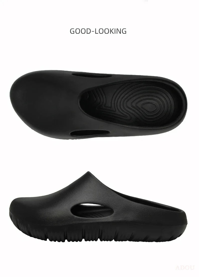 EVA Bread Men's Anti-Slip Odor-Resistant Outdoor Sandals Sports Beach Slippers for Casual Comfortable Footwear