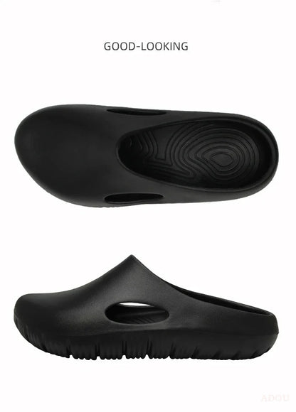 EVA Bread Men's Anti-Slip Odor-Resistant Outdoor Sandals Sports Beach Slippers for Casual Comfortable Footwear