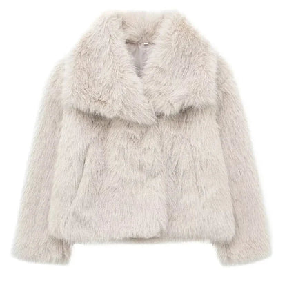 MUJER Faux Fur Hairy Coat Woman Warm Winter Fluffy Coat Women New Plush Jackets for Women Outerwears Luxury Women's Teddy Coats