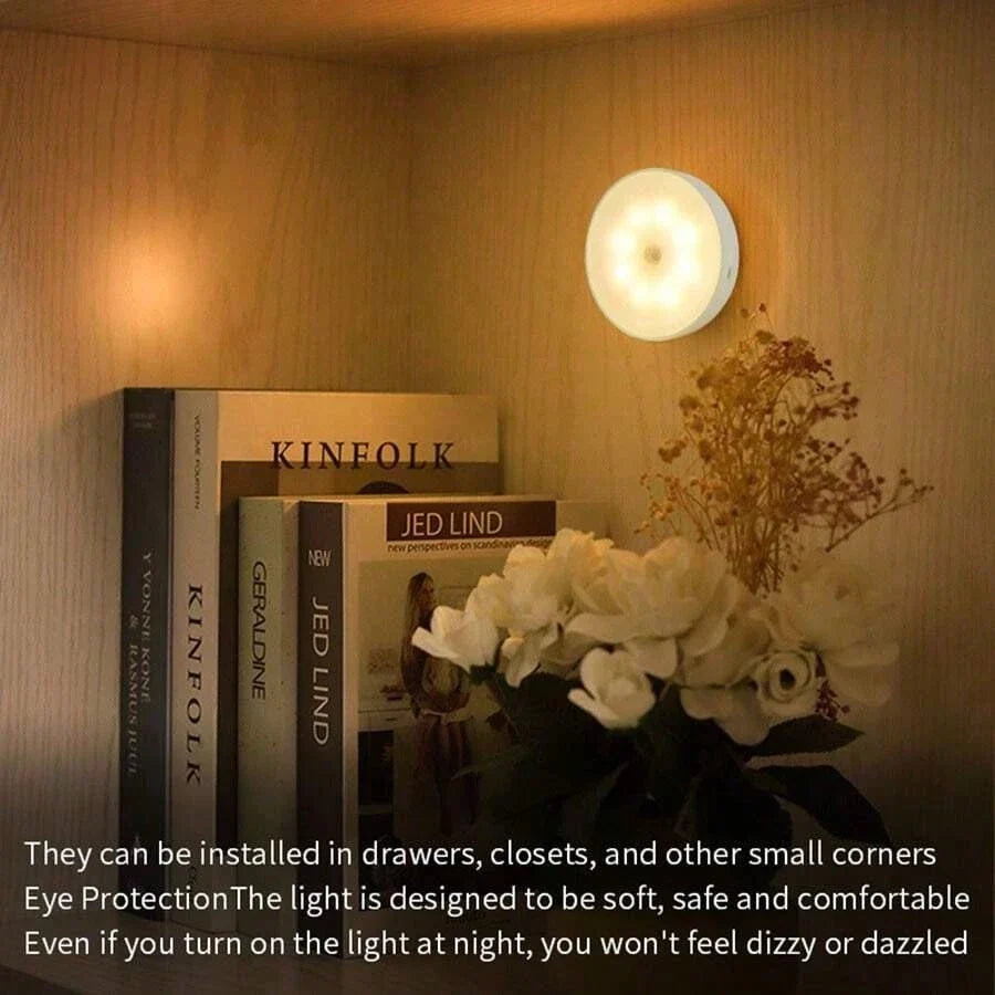Rechargeable Motion Sensor Night Light,LED Closet Light,Cabinet Light,Wall Light for Kitchen,Bedroom,Bathroom,Hallway,Stairs