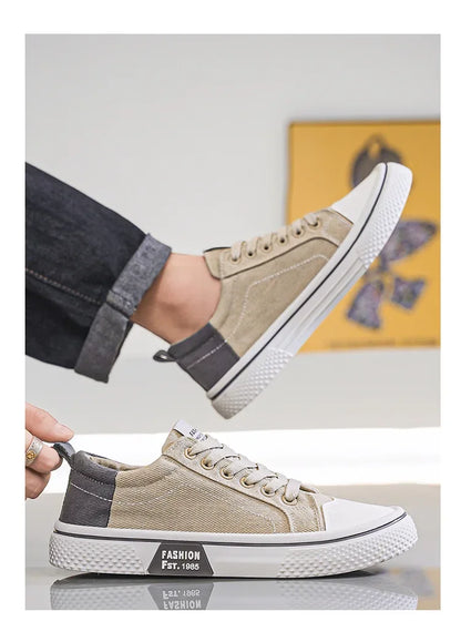 2026 New Summer Men's Breathable Versatile Skateboarding Shoes Men's Soft Bottom Casual Sports Trend Fashion Canvas Shoes 48size