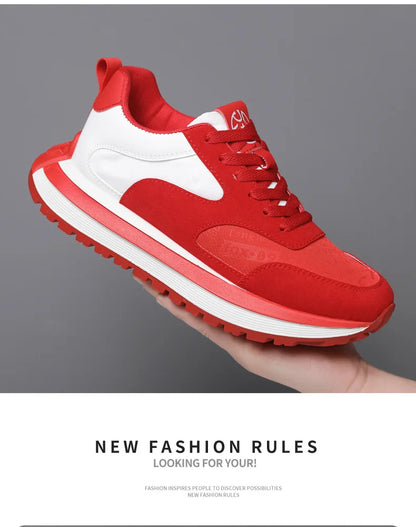 Men Shoes 2025 Spring Autumn New Fashion Comfortable Height Increase Casual Running Shoes Breathable Non Slip Platform Sneakers