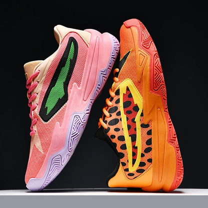 Men's Athletic Basketball Sneakers Breathable Cushioning Non-Slip Wearable Gym Training Running Shoes for Men And Women