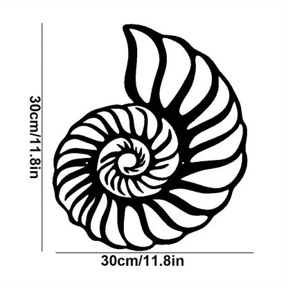 1pc Nautilus Shell Coastal Beach Metal Wall Art, Metal Wall Art Interior Decoration, Home Wall Hangings