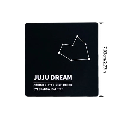 9-shade eyeshadow palette: Black Swan, Smoky, Dark Black, Grey Silver Glitter, Matte Finish, Long-lasting, and easy to color