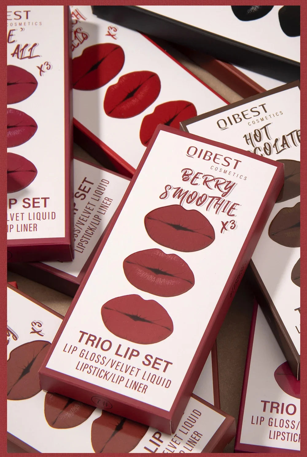 3pcs Matte Liquid Lipstick+Lip Liner Set Lip Glaze Makeup Nude Black Red Velvet Lip Gloss Long Lasting Lip Tint Cosmetics Kits