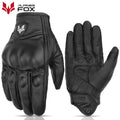 2023 Summer New Vintage Leather Motorcycle Gloves Men Black Wear-resistant Guantes Touchscreen Anti-slip Retro Motobiker Luvas