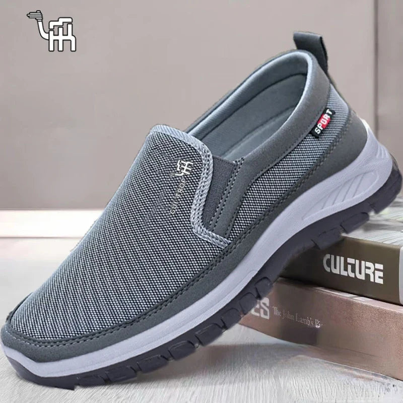 2026 Men Casual Shoes Breathable Soft Bottom Sneakers Men Non-Slip Walking Shoes Comfortable Slip-On Men Loafers Tenis Masculino