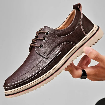 Leather Men Oxfords Shoes Handmade Italian Mens Casual Shoes  Brand Leisure Male Loafers