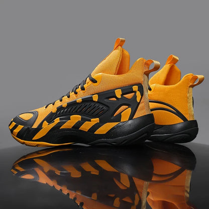 Men's Basketball Shoes Breathable Cushioning Non-Slip Wearable Runing Shoes Gym Training Athletic Basketball Sneakers for Men