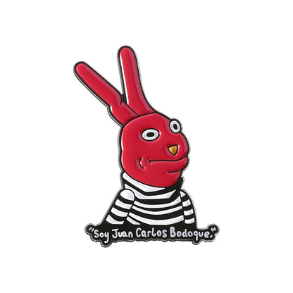 Red Rabbit Enamel Pins Custom NUNCA HABIA VISTO TANTA CACA JUNTA Brooches Lapel Badges Clothes Animal Jewelry Gift for Friends