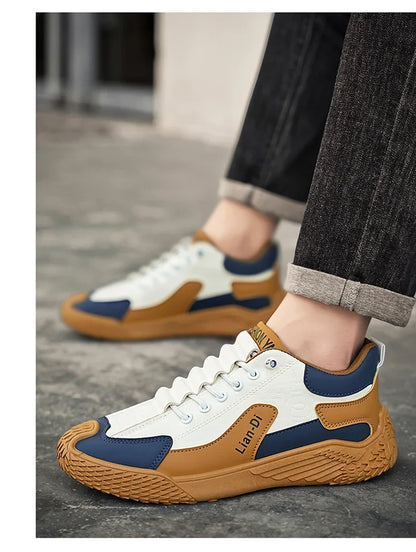 Spring and Autumn Fashion Elastic Band Sneakers for Men, Versatile Trendy Casual Shoes, Student Running Shoes, Soft-Soled Lightweight Men's Shoes