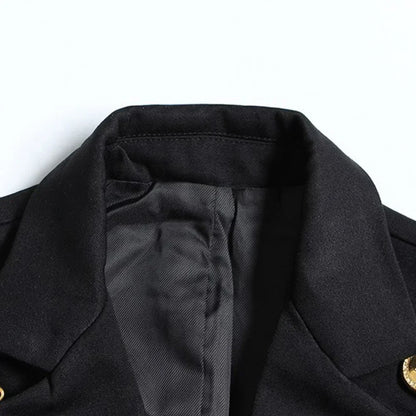 VGH Chic Spliced Metal Pin Slimming Blazer for Women Notched Collar Long Sleeve Patchwork Mesh Hollow Out Fashion Jacket Female