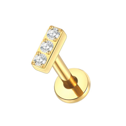 1Pc G23 Titanium Cartilage Stud Earrings for Women Lip Stud Labret Piercing Helix Daith Piercing Body Jewelry