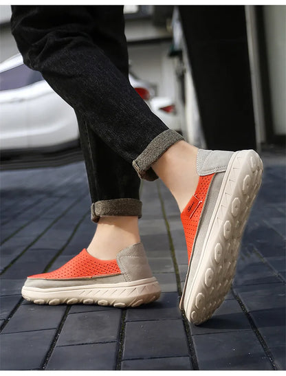 2026 New Men's Casual Shoes Fashion Comfortable Men's Shoes High Quality Leather Men Driving Shoes Handmade Flat Shoes Size 46