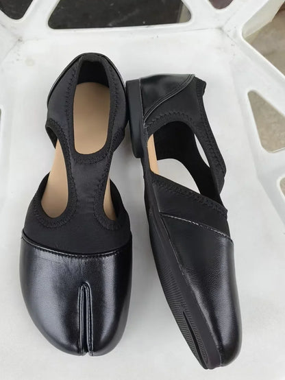 Women Brand Mary Janes Shoes Summer Split Toe Tabi Walking Sneakers Casual Splicing Loafers Designer Ballet Flats Shoes балет