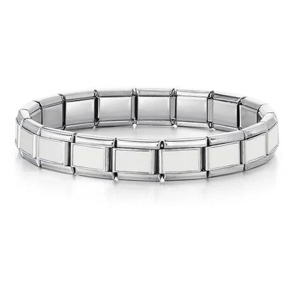 Italian Charm Link for Women Men 9mm Width Silver Gold Color Chain Stainless Steel Bracelet on Hand DIY Making Jewelry Wholesale