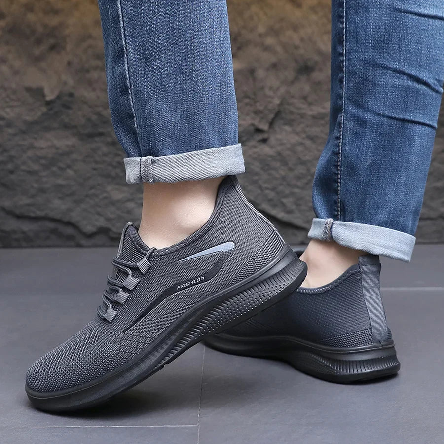 Men Comfort Knitted Loafer Sneakers 2026 New Arrival, Breathable Air Knit Upper Slip On Shoes