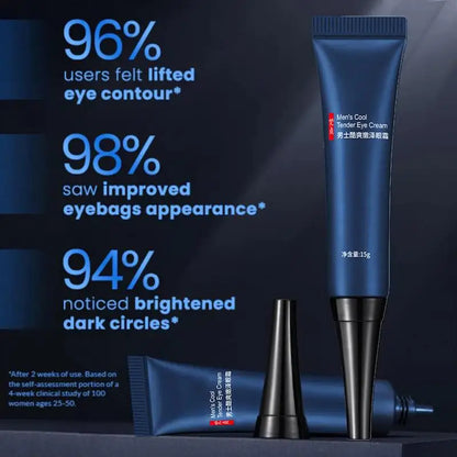 Men Eye Cream Caffeine Hyaluronate Cool Eye Gel Moisturizing Under Eye Cream For Dark Circles Puffiness Fine Lines Eye Care