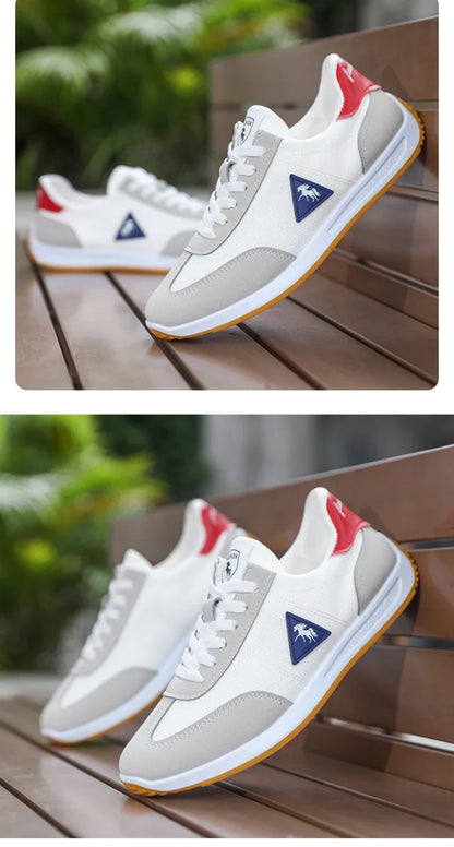New 2026 Men's Casual Comfortable Breathable Sports Shoes Lightweight Anti-slip Wear-resistant Canvas Low-top round Toe Slip-On