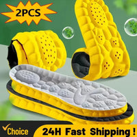 4D Cloud Technology PU Sole Sports Insoles For Shoes Soft Breathable Shock Absorption Cushion Running Orthopedic Care Insoles