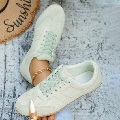 Women's Casual Flat-soled Non-slip Wear-resistant Sport Shoes Spring Autumn Round-toe Soft and Comfortable Women Single Shoes