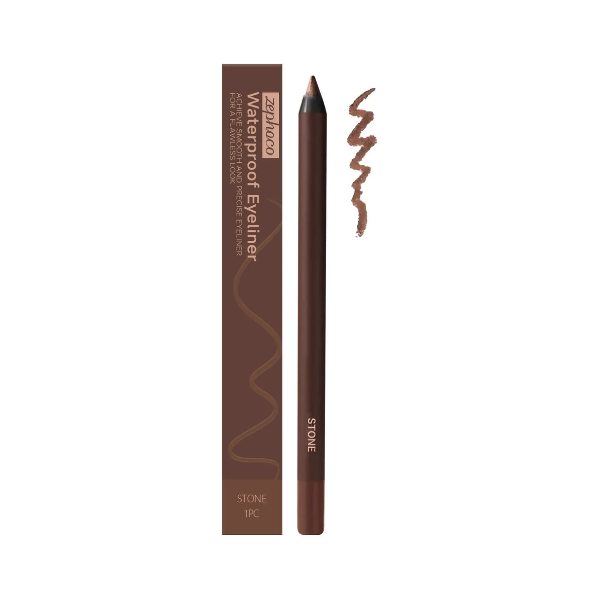 Zephoco Brown Eyeliner Pencil Waterproof Sweatproof Long Lasting Easy to Color Smooth Soft Gel Eyeliner Pencil Eye Makeup Set