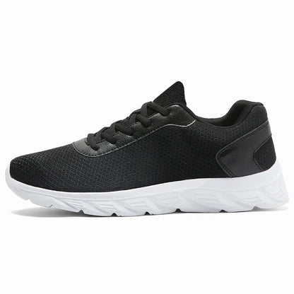Men's Casual Sports Shoes Men's Black Mesh Breathable Running Shoes Soft Bottom Light Flat Bottom Work Shoes