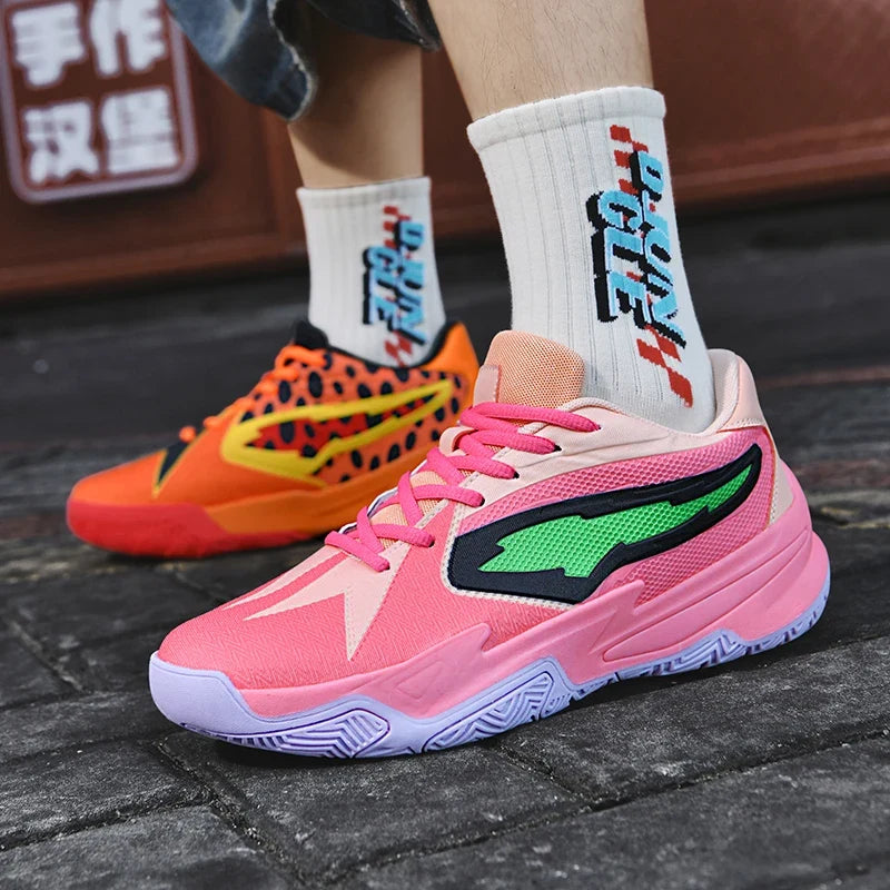 Men's Athletic Basketball Sneakers Breathable Cushioning Non-Slip Wearable Gym Training Running Shoes for Men And Women