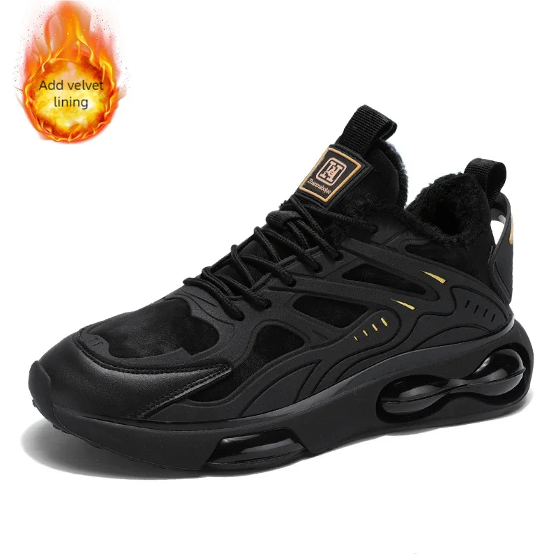 Couples casual sports shoes autumn winter warm plush cotton shoes Men Women fashion outdoor soft sole light racing running shoes